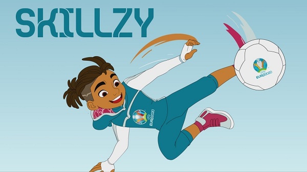 Maskot Euro 2021: Skillzy - pemain sepak bola gaya bebas