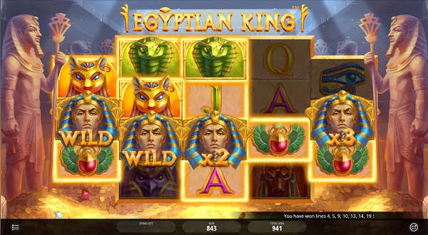 Egyptian King - Game slot bertema Firaun Mesir Kuno Tutankhamun