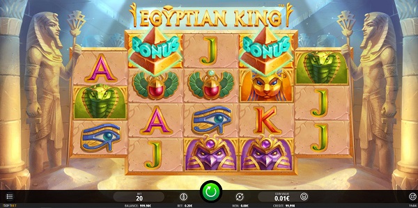 Egyptian King - Game slot bertema Firaun Mesir Kuno Tutankhamun