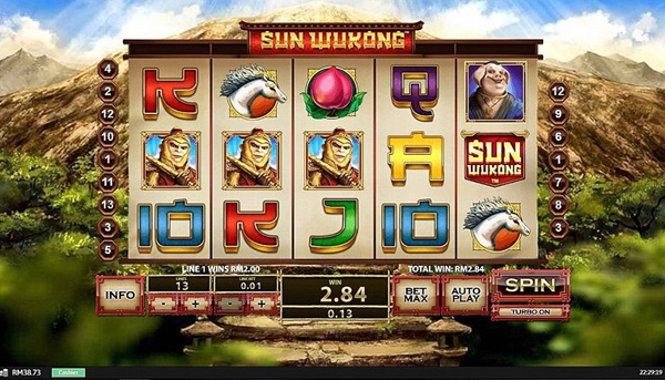 Berubah menjadi Sun Wu Kong di Game Slot klasik dengan nama yang sama