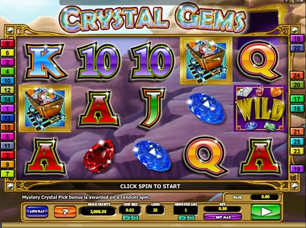 Crystal Gems - Game putaran bonus dengan putaran gratis tinggi