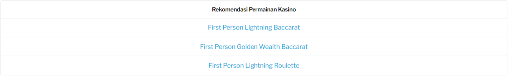 Promosi Evolution First Person Bet & Win